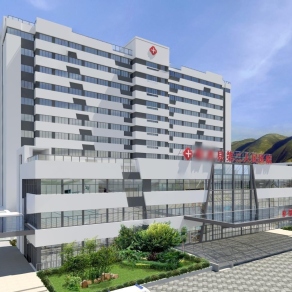 现代医院外立面3D模型下载